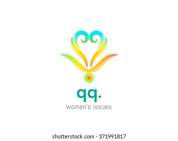 Question mark. Logo for the women's clinic. The sign for women's issues.