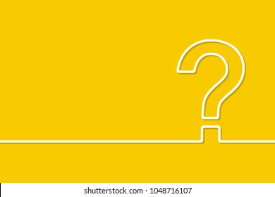 The question mark is made in line-art. Vector illustration.