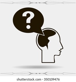 question mark and man