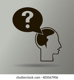 question mark and man