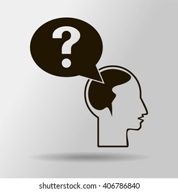 question mark and man