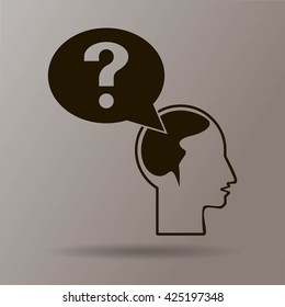 question mark and man