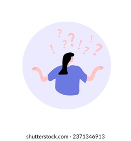 question mark and man vector illustration