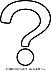 question mark minimal icon illustration