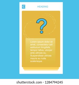 Question mark  mobile vertical banner design design. Vector