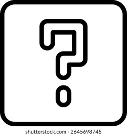 Question Mark Modern Black Icon Design