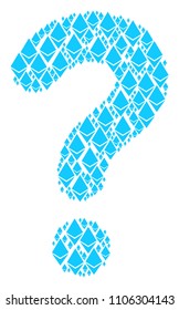 Question mark mosaic made of Ethereum crystal elements. Vector Ethereum crystal icons are formed into help collage.