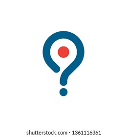 question mark and navigation vector symbol