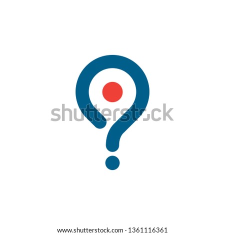 question mark and navigation vector symbol