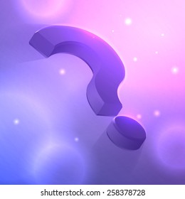 Question mark on the abstract background with bokeh effect