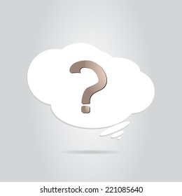 Question mark on a background. Made in vector