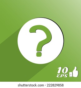 Question mark on a background. Made in vector