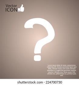 Question mark on a background. Made in vector