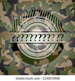 Question Mark on camouflaged texture