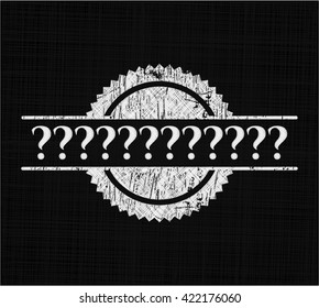 Question Mark on chalkboard