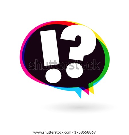 Question mark on colors shift speech bubble