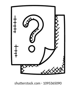 
A question mark on document, frequently asked questions

