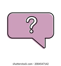 Question mark on speech bubble. Communication concept.