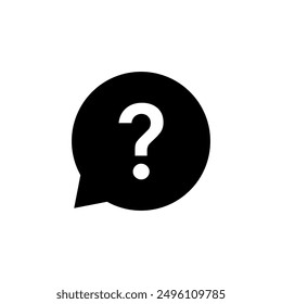 Question mark on speech bubble. Faq sign symbol