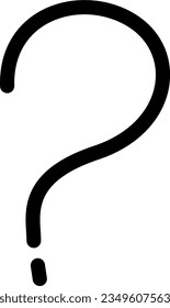 question mark on transparent background
