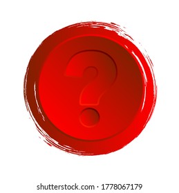 question mark on white background