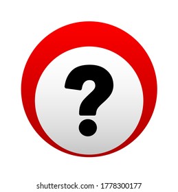 question mark on white background