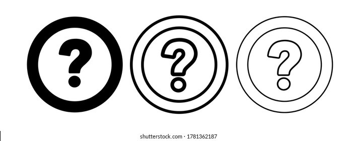 question mark on white background