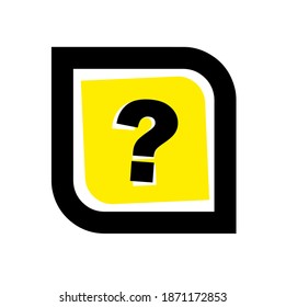 question mark on white background
