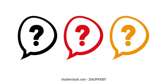 question mark on white background