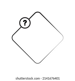 question mark on white background