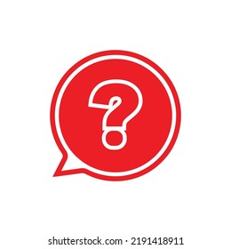 question mark on white background