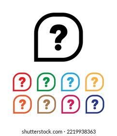 question mark on white background