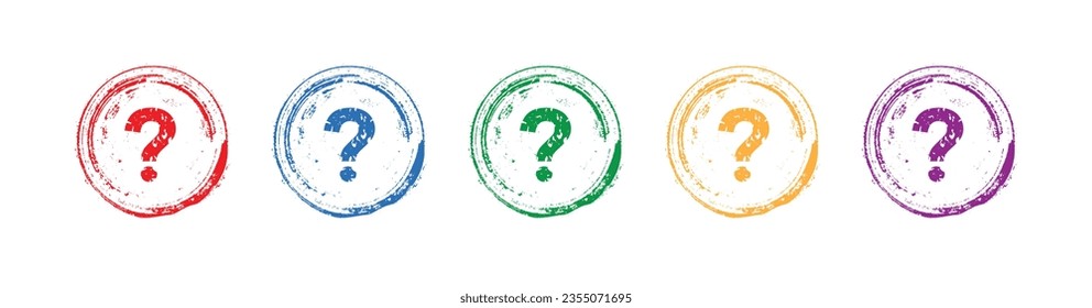question mark on white background