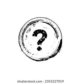question mark on white background