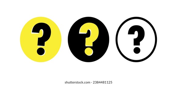 question mark on white background