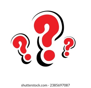 question mark on white background