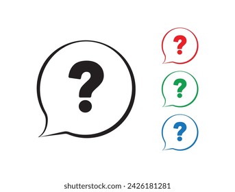 question mark on white background