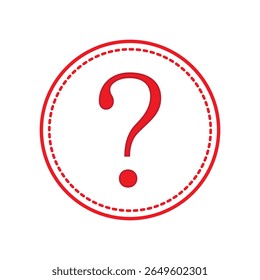 question mark on white background.