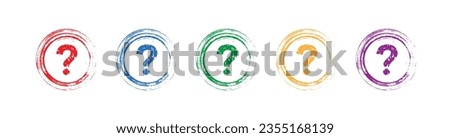 question mark on white background