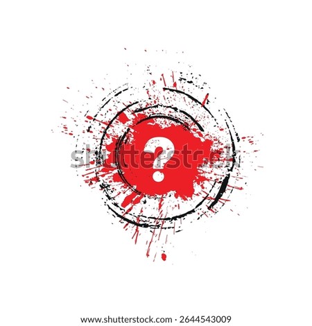 question mark on white background