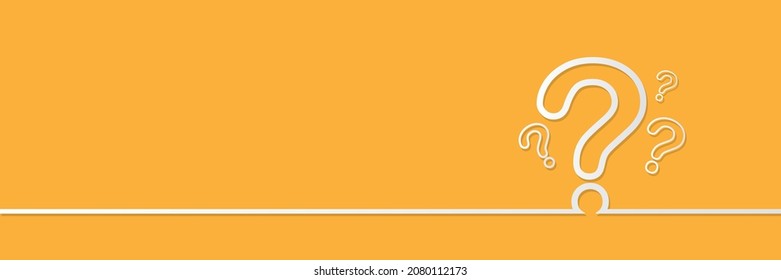 Fragezeichen auf gelbem Hintergrund. mit Kopienraum. für Ihr Design. Vektorgrafik	