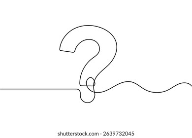 Question mark outline art symbol minimalist design