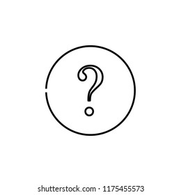 question mark outline icon
