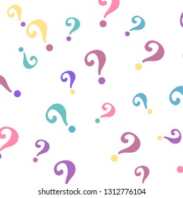 Question mark pattern. Question design vector background