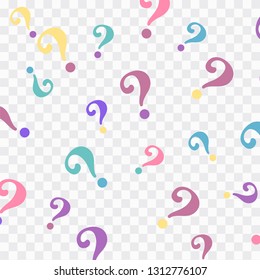 Question mark pattern. Question design vector background