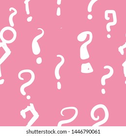 question mark pattern handdrawn doodle style