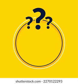 question mark perfect sign for queries and ideas with text space vector 