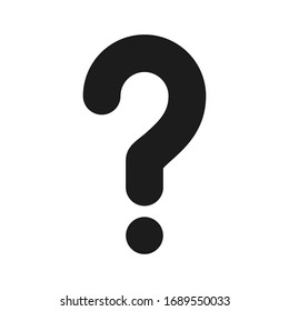 Question mark pictogram. Isolated flat vector icon. Query symbol, support logotype element.