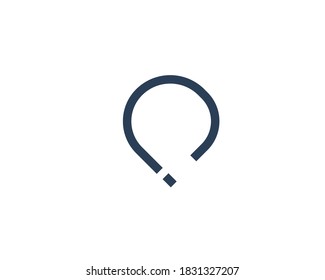 Question mark pin location logo