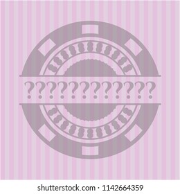 Question Mark pink emblem